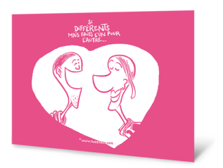 Carte postale "Si différents”