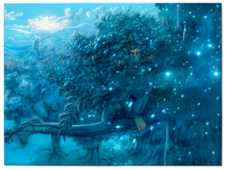 Tableau Rendez-vous dans la forêt Origine (120X90 cm)