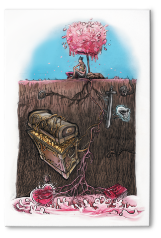 Tableau "Arbre" 60X40X2