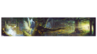 Tableau Rendez-vous dans la forêt 2 nuit (150X30 cm)