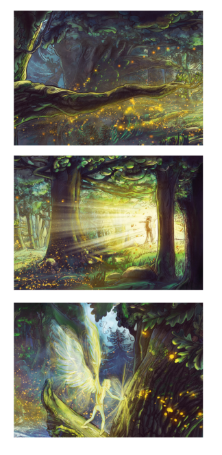 3 Cartes Postales - Rendez-vous dans la forêt 2