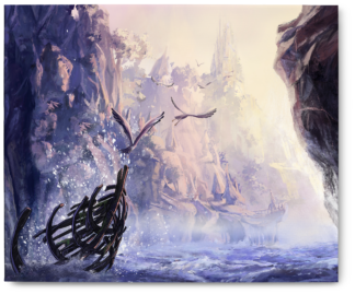 Tableau "Calanque" 60X50X2