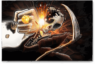 Tableau "La mort" 60X40X2