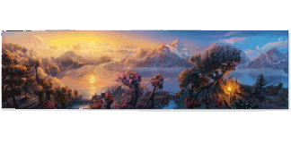 Tableau Rendez-vous dans la forêt Origine 2 (100X30 cm)