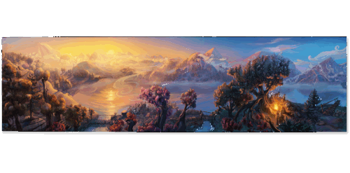 Tableau Rendez-vous dans la forêt Origine 2 (100X30 cm)