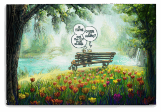 Tableau "Comme les adultes" 45X30X2