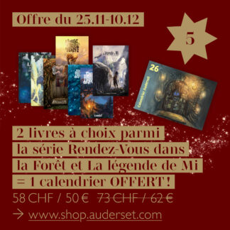 Offre 5 : 2 Livres à choix parmi les Rendez-vous dans la forêt et la Légende de Mi) + 1 Calendrier 2026 Offert